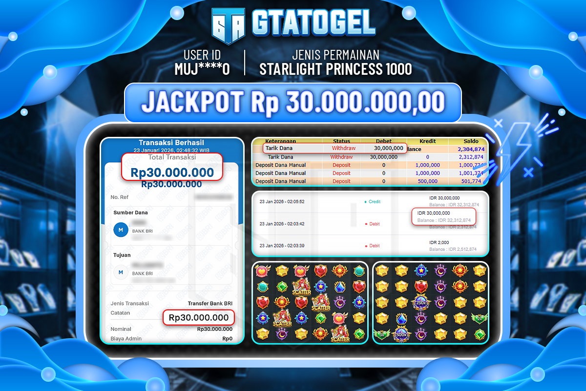 BUKTI KEMENANGAN TANGGAL 23 - 01 - 2026 BANNER VERSI 4