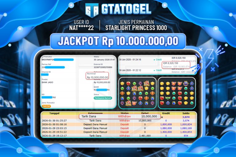 BUKTI KEMENANGAN TANGGAL 30 - 01 - 2026 BANNER VERSI 4