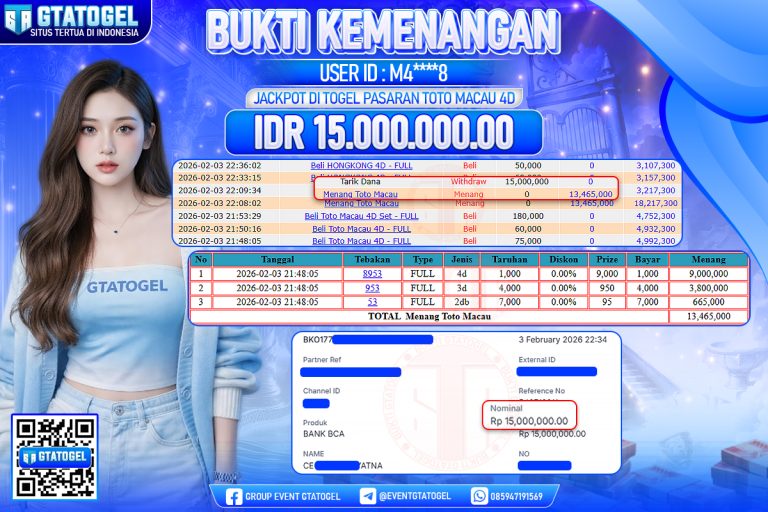 BUKTI KEMENANGAN GTATOGEL NEW ( TGL 04 - 02 - 2026 ) V2