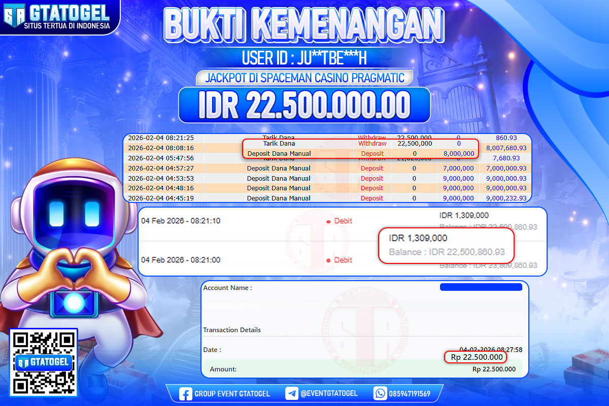 BUKTI KEMENANGAN GTATOGEL NEW ( TGL 04 - 02 - 2026 ) V4