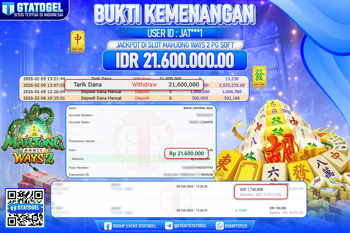 BUKTI KEMENANGAN GTATOGEL NEW ( TGL 10 - 02 - 2026 ) V1