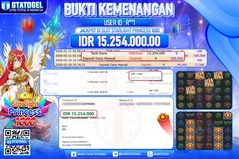 BUKTI KEMENANGAN GTATOGEL NEW ( TGL 11 - 02 - 2026 ) V2