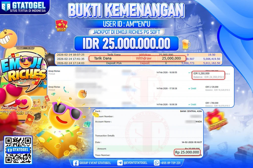 BUKTI KEMENANGAN GTATOGEL NEW ( TGL 15 - 02 - 2026 ) V2