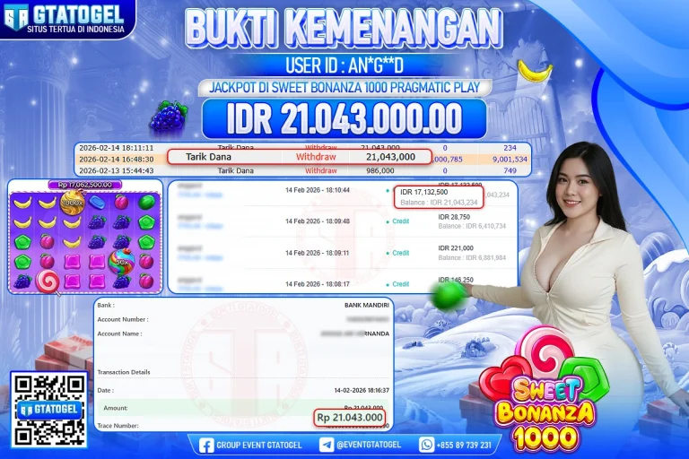 BUKTI KEMENANGAN GTATOGEL NEW ( TGL 15 - 02 - 2026 ) V3