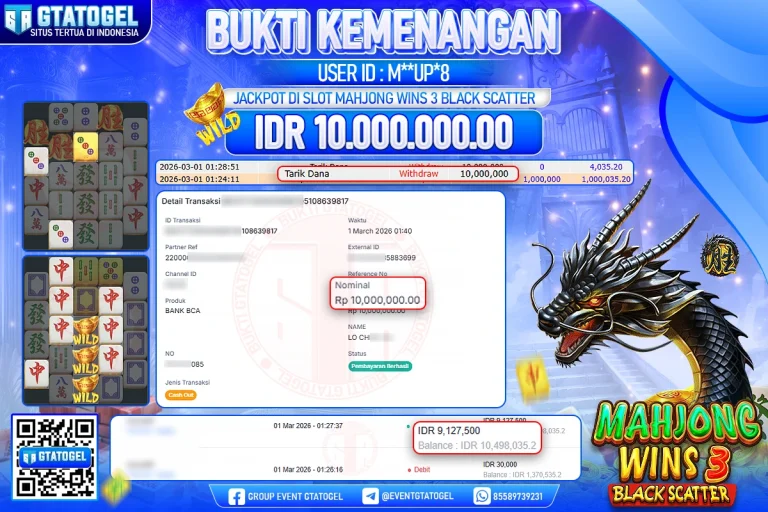 BUKTI KEMENANGAN GTATOGEL NEW ( TGL 01 - 03 - 2026 ) V1