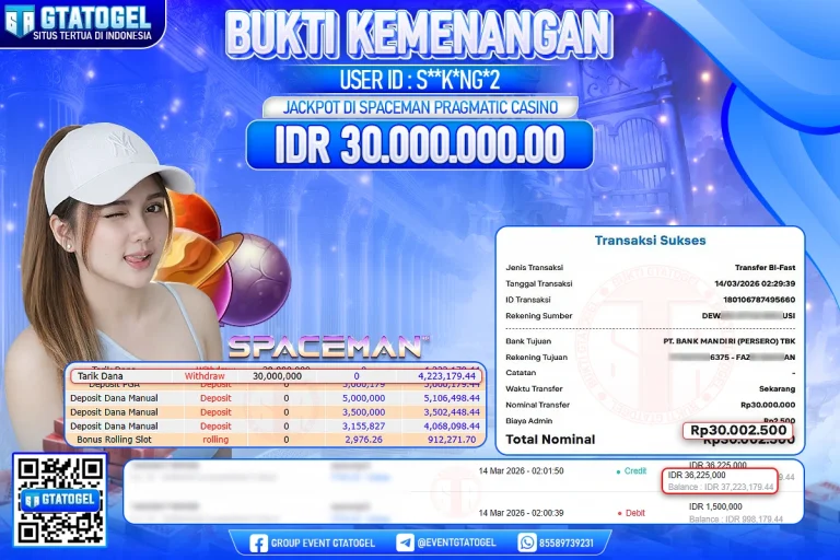 BUKTI KEMENANGAN GTATOGEL NEW ( TGL 14 - 03 - 2026 ) V2